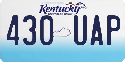 KY license plate 430UAP