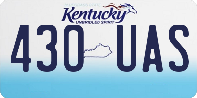 KY license plate 430UAS