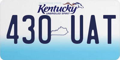 KY license plate 430UAT