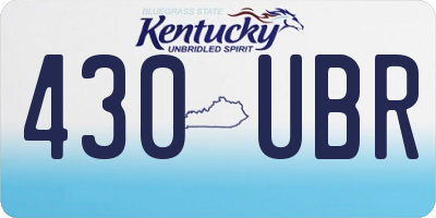 KY license plate 430UBR
