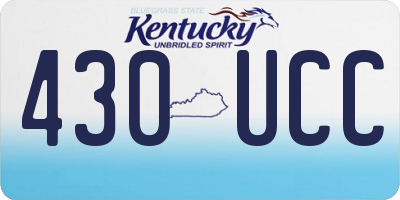 KY license plate 430UCC