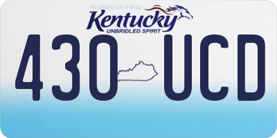 KY license plate 430UCD