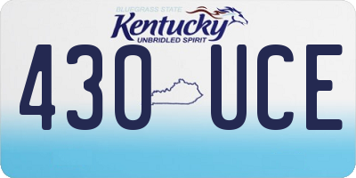 KY license plate 430UCE