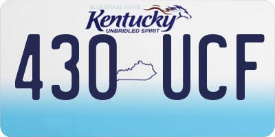 KY license plate 430UCF