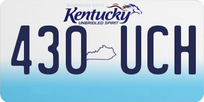 KY license plate 430UCH