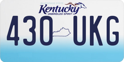 KY license plate 430UKG