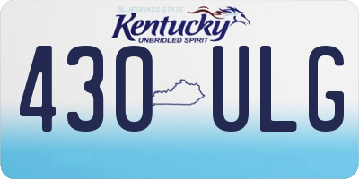 KY license plate 430ULG