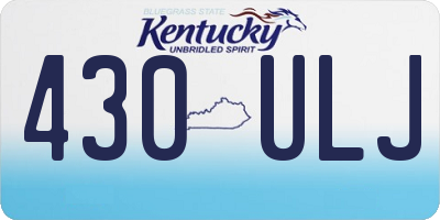 KY license plate 430ULJ