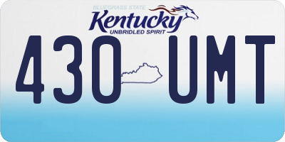 KY license plate 430UMT