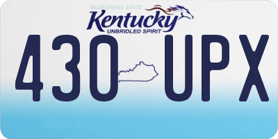 KY license plate 430UPX