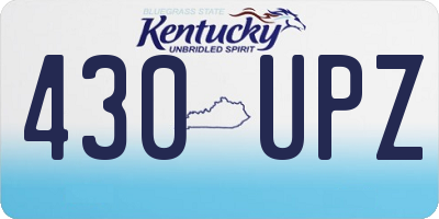KY license plate 430UPZ