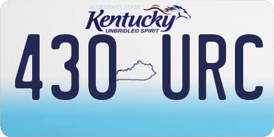 KY license plate 430URC