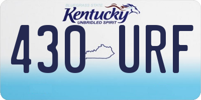 KY license plate 430URF