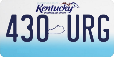 KY license plate 430URG