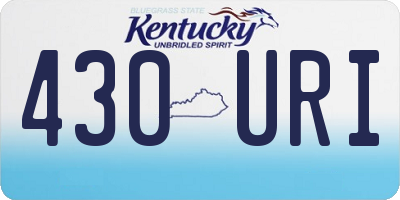 KY license plate 430URI