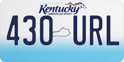 KY license plate 430URL