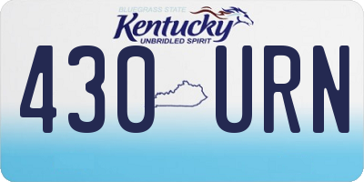 KY license plate 430URN
