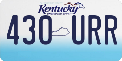 KY license plate 430URR