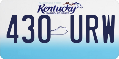 KY license plate 430URW