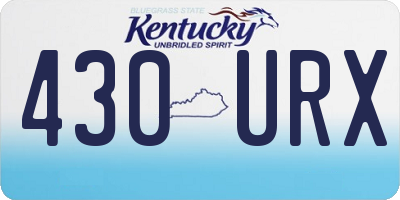 KY license plate 430URX