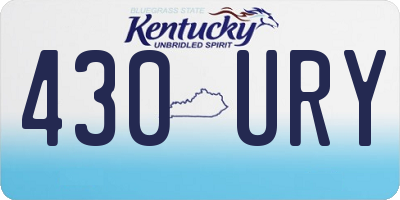 KY license plate 430URY