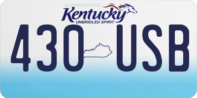 KY license plate 430USB