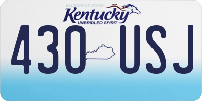 KY license plate 430USJ
