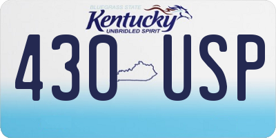 KY license plate 430USP