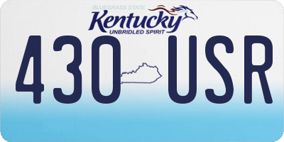 KY license plate 430USR