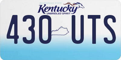 KY license plate 430UTS
