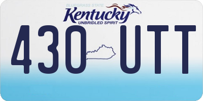 KY license plate 430UTT
