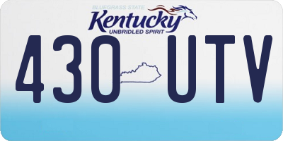KY license plate 430UTV