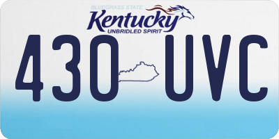 KY license plate 430UVC