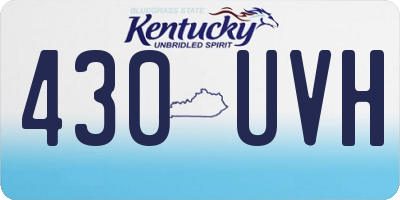KY license plate 430UVH