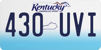 KY license plate 430UVI