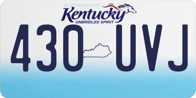 KY license plate 430UVJ