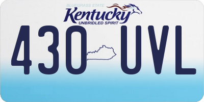KY license plate 430UVL