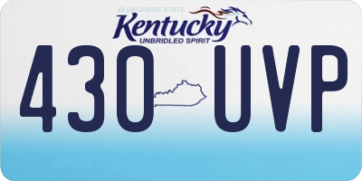 KY license plate 430UVP