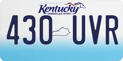 KY license plate 430UVR