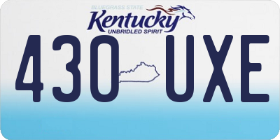 KY license plate 430UXE