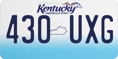 KY license plate 430UXG