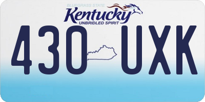 KY license plate 430UXK