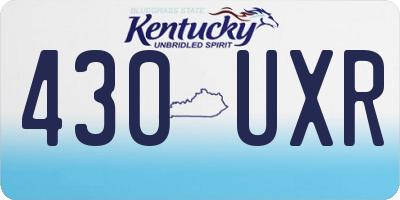 KY license plate 430UXR