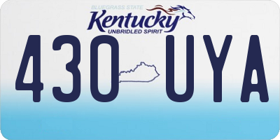 KY license plate 430UYA