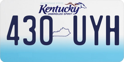 KY license plate 430UYH