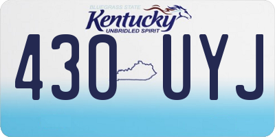 KY license plate 430UYJ