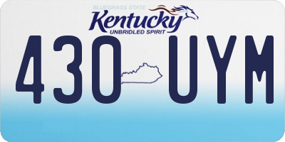 KY license plate 430UYM