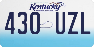 KY license plate 430UZL