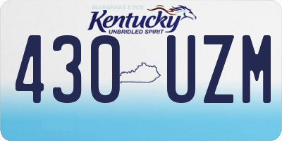 KY license plate 430UZM