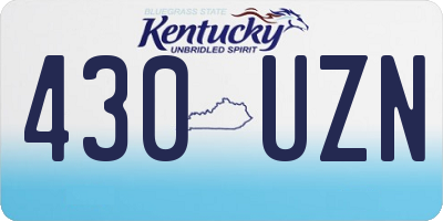 KY license plate 430UZN